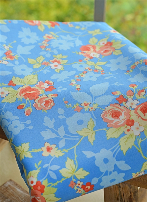 CORNFLOWER BLUE FLORAL Backing Special